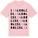 Pink Cotton t-shirt med Liakroken ordlek t-shirt