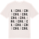 Vintage White t-shirt med Lien ordlek t-shirt