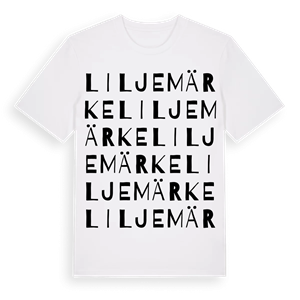 Liljemärke ordlek t-shirt – ekologisk bomull t-shirt från Pinshirt
