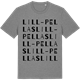 Mid Heather Gray t-shirt med Lill-Pellas ordlek t-shirt
