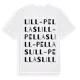 White t-shirt med Lill-Pellas ordlek t-shirt