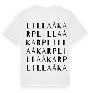 Lilla Åkarp ordlek t-shirt – ekologisk bomull t-shirt från Pinshirt