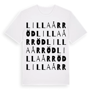 Lilla Årröd ordlek t-shirt – ekologisk bomull t-shirt från Pinshirt