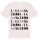 Vintage White t-shirt med Lilla Askeröd ordlek t-shirt