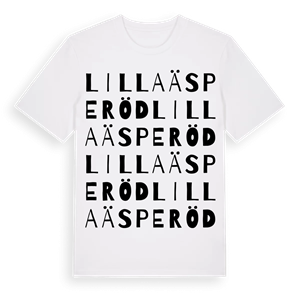 Lilla Äsperöd ordlek t-shirt – ekologisk bomull t-shirt från Pinshirt