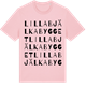 Pink Cotton t-shirt med Lilla Bjälkabygget ordlek t-shirt
