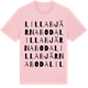 Pink Cotton t-shirt med Lilla Bjärnaboda ordlek t-shirt