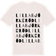 Vintage White t-shirt med Lilla Björkeröd ordlek t-shirt
