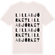 Vintage White t-shirt med Lilla Björket ordlek t-shirt