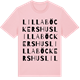 Pink Cotton t-shirt med Lilla Böckershus ordlek t-shirt
