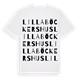 White t-shirt med Lilla Böckershus ordlek t-shirt
