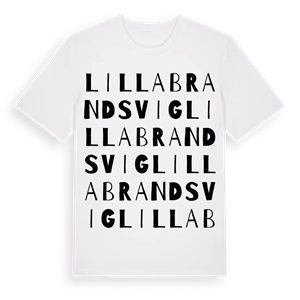 Lilla Brandsvig ordlek t-shirt – ekologisk bomull t-shirt från Pinshirt