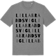 Mid Heather Gray t-shirt med Lilla Brandsvig ordlek t-shirt