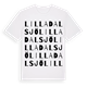 White t-shirt med Lilla Dalsjö ordlek t-shirt