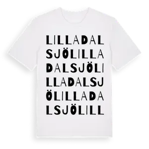 Lilla Dalsjö ordlek t-shirt – ekologisk bomull t-shirt från Pinshirt