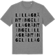 Mid Heather Gray t-shirt med Lilla Gräntinge ordlek t-shirt