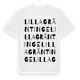 White t-shirt med Lilla Gräntinge ordlek t-shirt