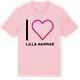 Pink Cotton t-shirt med Jag älskar Lilla Hammar t-shirt stort tryck