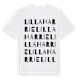 White t-shirt med Lilla Harrie ordlek t-shirt