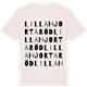 Vintage White t-shirt med Lilla Hjortaröd ordlek t-shirt