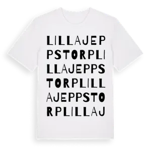 Lilla Jeppstorp ordlek t-shirt – ekologisk bomull t-shirt från Pinshirt