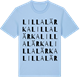Blue Soul t-shirt med Lilla Lärka ordlek t-shirt