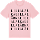 Pink Cotton t-shirt med Lilla Lärka ordlek t-shirt