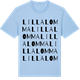 Blue Soul t-shirt med Lilla Lomma ordlek t-shirt