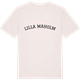 Vintage White t-shirt med Lilla Maholm böjd t-shirt