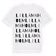 White t-shirt med Lilla Maholm ordlek t-shirt
