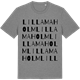 Mid Heather Gray t-shirt med Lilla Maholm ordlek t-shirt