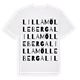White t-shirt med Lilla Mölleberga ordlek t-shirt