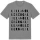 Mid Heather Gray t-shirt med Lilla Mölleberga ordlek t-shirt