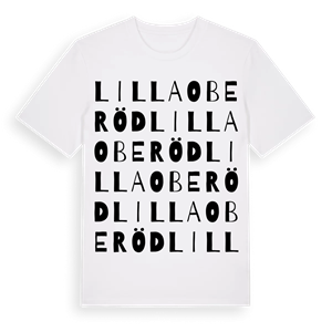 Lilla Oberöd ordlek t-shirt – ekologisk bomull t-shirt från Pinshirt