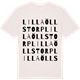 Vintage White t-shirt med Lilla Öllstorp ordlek t-shirt