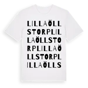 Lilla Öllstorp ordlek t-shirt – ekologisk bomull t-shirt från Pinshirt