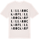 Vintage White t-shirt med Lilla Rockarp ordlek t-shirt