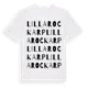 White t-shirt med Lilla Rockarp ordlek t-shirt