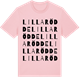 Pink Cotton t-shirt med Lilla Rödde ordlek t-shirt