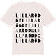 Vintage White t-shirt med Lilla Rödde ordlek t-shirt