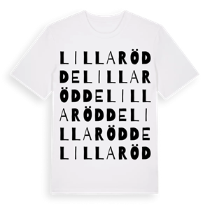 Lilla Rödde ordlek t-shirt – ekologisk bomull t-shirt från Pinshirt