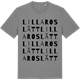 Mid Heather Gray t-shirt med Lilla Roslätt ordlek t-shirt