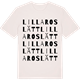 Vintage White t-shirt med Lilla Roslätt ordlek t-shirt