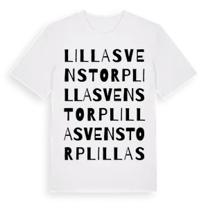 Lilla Svenstorp ordlek t-shirt – ekologisk bomull t-shirt från Pinshirt