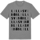 Mid Heather Gray t-shirt med Lilla Svinön ordlek t-shirt