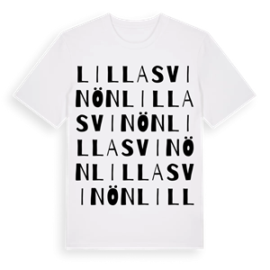 Lilla Svinön ordlek t-shirt – ekologisk bomull t-shirt från Pinshirt