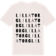 Vintage White t-shirt med Lilla Torg ordlek t-shirt