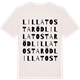 Vintage White t-shirt med Lilla Tostaröd ordlek t-shirt