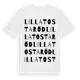 White t-shirt med Lilla Tostaröd ordlek t-shirt