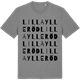 Mid Heather Gray t-shirt med Lilla Ylleröd ordlek t-shirt